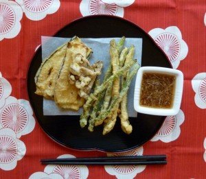 Zöldspárga tempura
