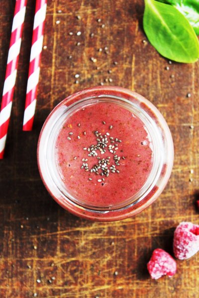 Málnás chia spenót smoothie 2 kicsi